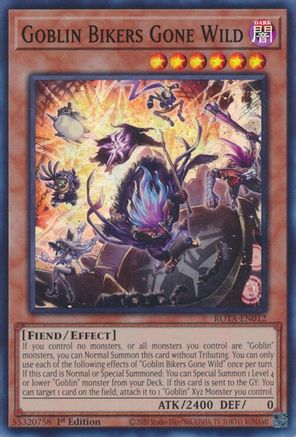 Goblin Bikers Gone Wild (ROTA-EN012) - Rage of the Abyss 1st Edition - Premium Yugioh Single from Konami - Just $0.25! Shop now at Game Crave Tournament Store
