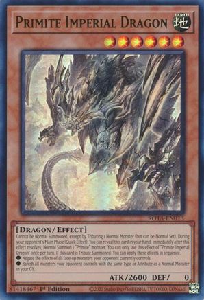 Primite Imperial Dragon (ROTA-EN013) - Rage of the Abyss 1st Edition - Premium Yugioh Single from Konami - Just $1.74! Shop now at Game Crave Tournament Store