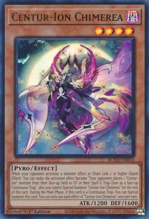 Centur-Ion Chimerea (ROTA-EN016) - Rage of the Abyss 1st Edition - Premium Yugioh Single from Konami - Just $0.26! Shop now at Game Crave Tournament Store