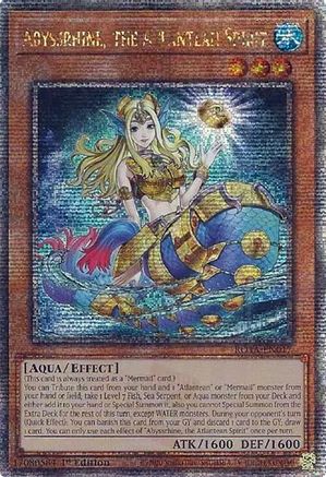 Abyssrhine, the Atlantean Spirit (Quarter Century Secret Rare) (ROTA-EN017) - Rage of the Abyss 1st Edition - Premium Yugioh Single from Konami - Just $59.50! Shop now at Game Crave Tournament Store