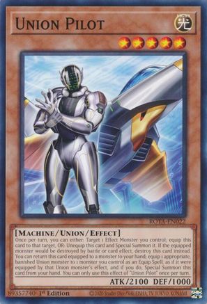 Union Pilot (ROTA-EN022) - Rage of the Abyss 1st Edition - Premium Yugioh Single from Konami - Just $0.25! Shop now at Game Crave Tournament Store