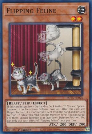 Flipping Feline (ROTA-EN026) - Rage of the Abyss 1st Edition - Premium Yugioh Single from Konami - Just $0.25! Shop now at Game Crave Tournament Store