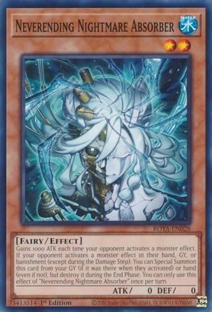 Neverending Nightmare Absorber (ROTA-EN028) - Rage of the Abyss 1st Edition - Premium Yugioh Single from Konami - Just $0.25! Shop now at Game Crave Tournament Store