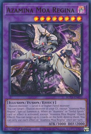 Azamina Moa Regina (ROTA-EN033) - Rage of the Abyss 1st Edition - Premium Yugioh Single from Konami - Just $0.96! Shop now at Game Crave Tournament Store