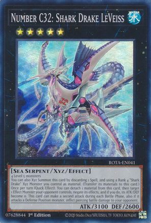 Number C32: Shark Drake LeVeiss (ROTA-EN041) - Rage of the Abyss 1st Edition - Premium Yugioh Single from Konami - Just $0.25! Shop now at Game Crave Tournament Store