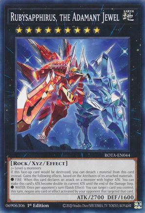 Rubysapphirus, the Adamant Jewel (ROTA-EN044) - Rage of the Abyss 1st Edition - Premium Yugioh Single from Konami - Just $0.25! Shop now at Game Crave Tournament Store
