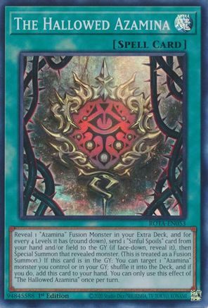 The Hallowed Azamina (ROTA-EN053) - Rage of the Abyss 1st Edition - Premium Yugioh Single from Konami - Just $0.42! Shop now at Game Crave Tournament Store