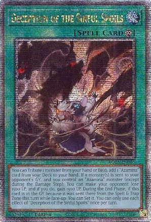 Deception of the Sinful Spoils (Quarter Century Secret Rare) (ROTA-EN055) - Rage of the Abyss 1st Edition - Premium Yugioh Single from Konami - Just $71.97! Shop now at Game Crave Tournament Store