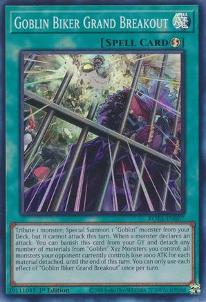 Goblin Biker Grand Breakout (ROTA-EN057) - Rage of the Abyss 1st Edition - Premium Yugioh Single from Konami - Just $1.65! Shop now at Game Crave Tournament Store