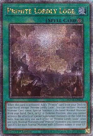 Primite Lordly Lode (Quarter Century Secret Rare) (ROTA-EN058) - Rage of the Abyss 1st Edition - Premium Yugioh Single from Konami - Just $96.99! Shop now at Game Crave Tournament Store