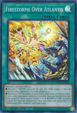 Firestorms Over Atlantis (ROTA-EN066) - Rage of the Abyss 1st Edition - Premium Yugioh Single from Konami - Just $0.25! Shop now at Game Crave Tournament Store