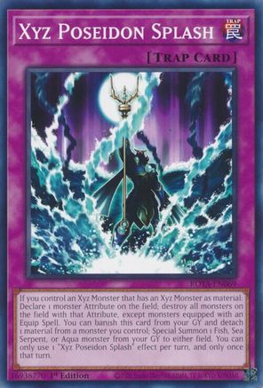 Xyz Poseidon Splash (ROTA-EN069) - Rage of the Abyss 1st Edition - Premium Yugioh Single from Konami - Just $0.25! Shop now at Game Crave Tournament Store