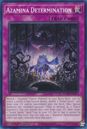 Azamina Determination (ROTA-EN073) - Rage of the Abyss 1st Edition - Premium Yugioh Single from Konami - Just $0.25! Shop now at Game Crave Tournament Store
