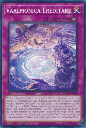 Vaalmonica Ereditare (ROTA-EN078) - Rage of the Abyss 1st Edition - Premium Yugioh Single from Konami - Just $0.25! Shop now at Game Crave Tournament Store