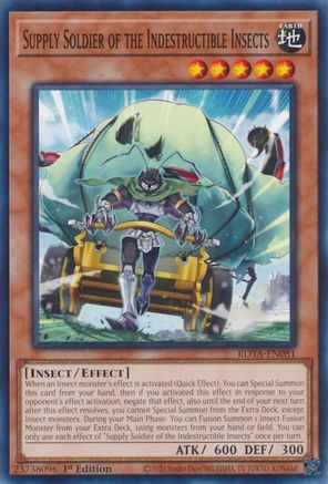 Supply Soldier of the Indestructible Insects (ROTA-EN081) - Rage of the Abyss 1st Edition - Premium Yugioh Single from Konami - Just $0.25! Shop now at Game Crave Tournament Store