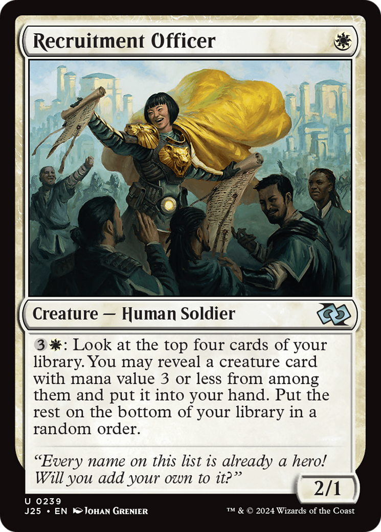 Recruitment Officer (J25-239) - Foundations Jumpstart - Premium MTG Single from Wizards of the Coast - Just $0.25! Shop now at Game Crave Tournament Store