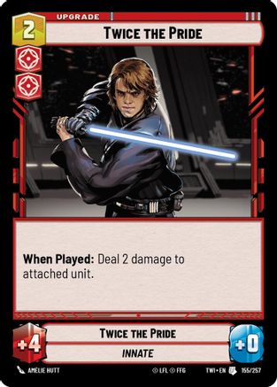 Twice the Pride (155/257) - Twilight of the Republic - Premium Star Wars: Unlimited Single from Twilight of the Republic - Just $0.08! Shop now at Game Crave Tournament Store