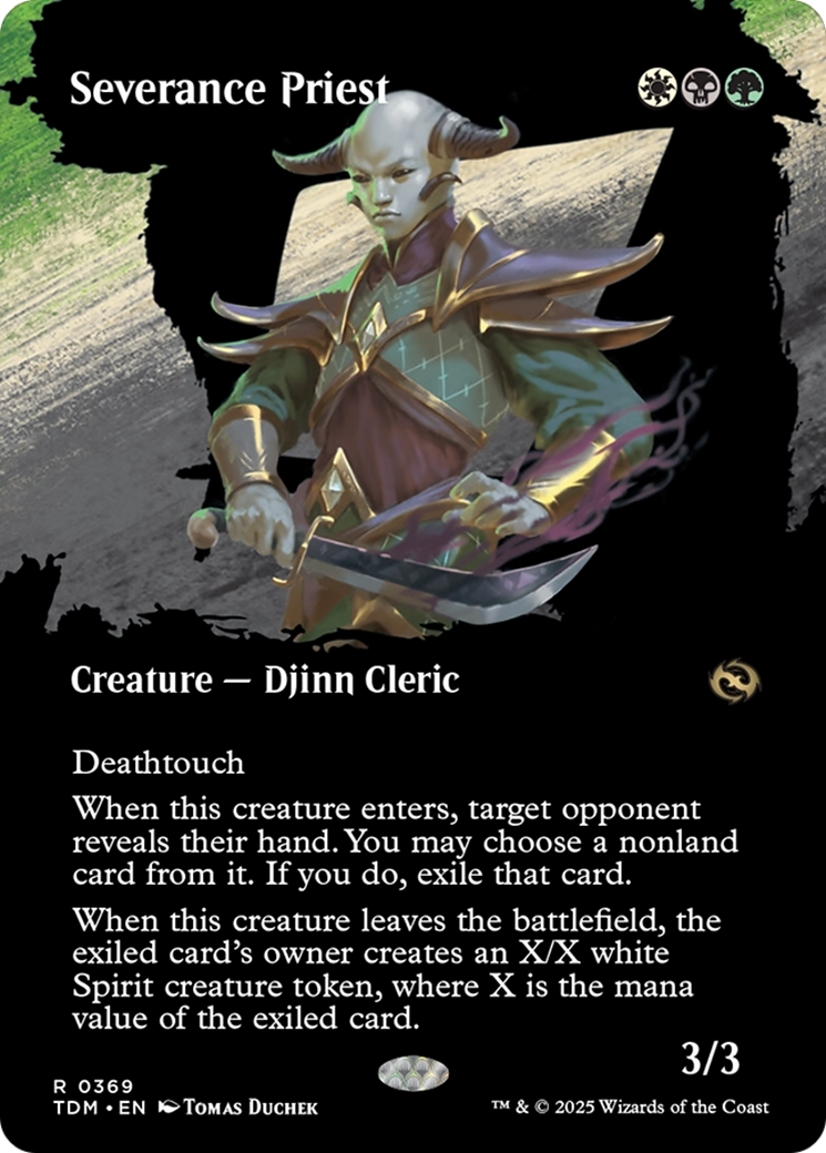 Severance Priest (Borderless) (TDM-369) - Tarkir: Dragonstorm Foil - Premium MTG Single from Wizards of the Coast - Just $0.11! Shop now at Game Crave Tournament Store