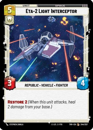 ETA-2 Light Interceptor (244/257) - Twilight of the Republic - Premium Star Wars: Unlimited Single from Twilight of the Republic - Just $0.08! Shop now at Game Crave Tournament Store