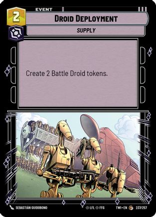 Droid Deployment (237/257) - Twilight of the Republic Foil - Premium Star Wars: Unlimited Single from Twilight of the Republic - Just $0.08! Shop now at Game Crave Tournament Store