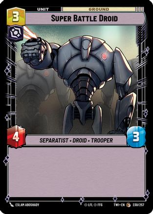 Super Battle Droid (230/257) - Twilight of the Republic Foil - Premium Star Wars: Unlimited Single from Twilight of the Republic - Just $0.08! Shop now at Game Crave Tournament Store