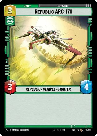 Republic ARC-170 (111/257) - Twilight of the Republic - Premium Star Wars: Unlimited Single from Twilight of the Republic - Just $0.08! Shop now at Game Crave Tournament Store