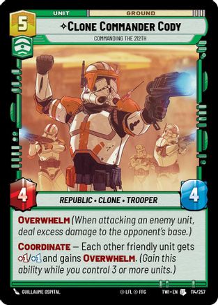 Clone Commander Cody - Commanding the 212th (114/257) - Twilight of the Republic - Premium Star Wars: Unlimited Single from Twilight of the Republic - Just $0.08! Shop now at Game Crave Tournament Store