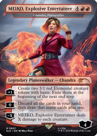 MEIKO, Explosive Entertainer - Chandra, Flamecaller (SLD-807) - Secret Lair Drop Series - Premium MTG Single from Wizards of the Coast - Just $0.28! Shop now at Game Crave Tournament Store