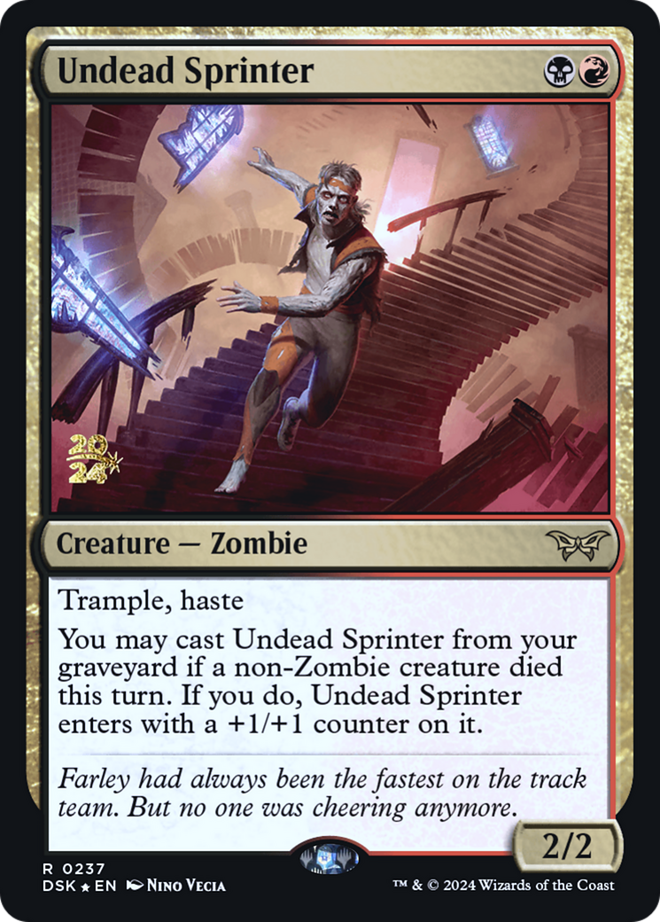 Undead Sprinter (PDSK-237S) - Duskmourn: House of Horror Promos Foil - Premium MTG Single from Wizards of the Coast - Just $0.39! Shop now at Game Crave Tournament Store