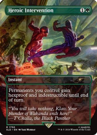 Heroic Intervention (SLD-1750) - Secret Lair Drop (Borderless) Foil - Premium MTG Single from Wizards of the Coast - Just $13.14! Shop now at Game Crave Tournament Store