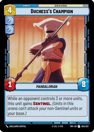 Duchess's Champion (054/257) - Twilight of the Republic Foil - Premium Star Wars: Unlimited Single from Twilight of the Republic - Just $0.08! Shop now at Game Crave Tournament Store