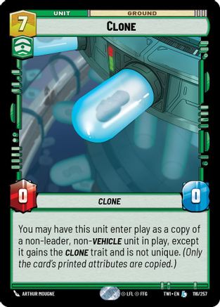 Clone (116/257) - Twilight of the Republic Foil - Premium Star Wars: Unlimited Single from Twilight of the Republic - Just $0.98! Shop now at Game Crave Tournament Store