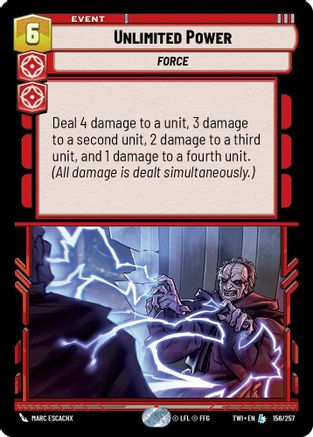 Unlimited Power (156/257) - Twilight of the Republic Foil - Premium Star Wars: Unlimited Single from Twilight of the Republic - Just $0.55! Shop now at Game Crave Tournament Store
