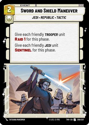 Sword and Shield Maneuver (250/257) - Twilight of the Republic - Premium Star Wars: Unlimited Single from Twilight of the Republic - Just $0.08! Shop now at Game Crave Tournament Store