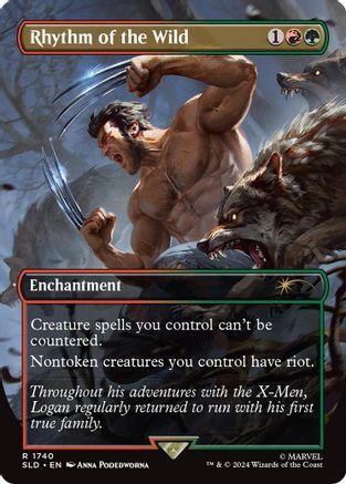 Rhythm of the Wild (SLD-1740) - Secret Lair Drop (Borderless) Foil - Premium MTG Single from Wizards of the Coast - Just $8.30! Shop now at Game Crave Tournament Store