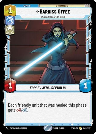 Barriss Offee - Unassuming Apprentice (042/257) - Twilight of the Republic - Premium Star Wars: Unlimited Single from Twilight of the Republic - Just $0.08! Shop now at Game Crave Tournament Store