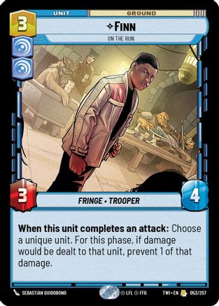 Finn - On the Run (053/257) - Twilight of the Republic Foil - Premium Star Wars: Unlimited Single from Twilight of the Republic - Just $0.08! Shop now at Game Crave Tournament Store