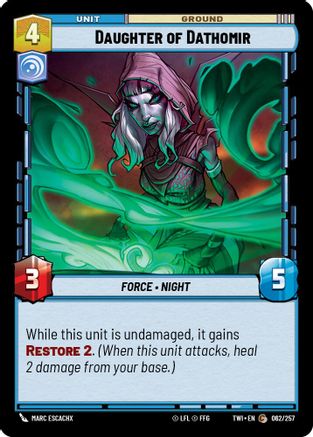 Daughter of Dathomir (062/257) - Twilight of the Republic Foil - Premium Star Wars: Unlimited Single from Twilight of the Republic - Just $0.08! Shop now at Game Crave Tournament Store