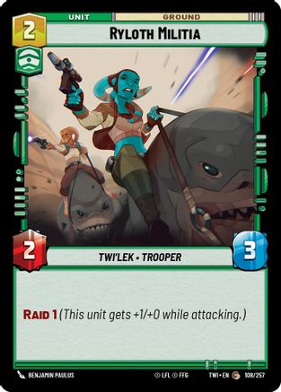 Ryloth Militia (108/257) - Twilight of the Republic Foil - Premium Star Wars: Unlimited Single from Twilight of the Republic - Just $0.08! Shop now at Game Crave Tournament Store