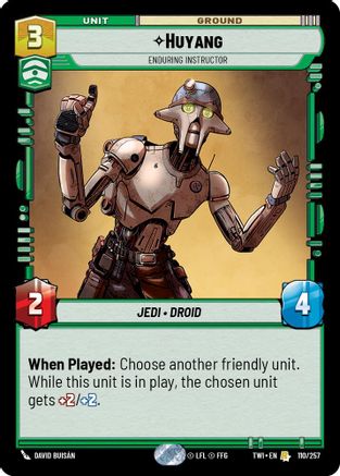 Huyang - Enduring Instructor (110/257) - Twilight of the Republic - Premium Star Wars: Unlimited Single from Twilight of the Republic - Just $0.12! Shop now at Game Crave Tournament Store