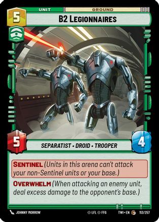 B2 Legionnaires (113/257) - Twilight of the Republic Foil - Premium Star Wars: Unlimited Single from Twilight of the Republic - Just $0.08! Shop now at Game Crave Tournament Store