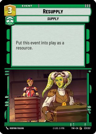 Resupply (127/257) - Twilight of the Republic - Premium Star Wars: Unlimited Single from Twilight of the Republic - Just $0.08! Shop now at Game Crave Tournament Store