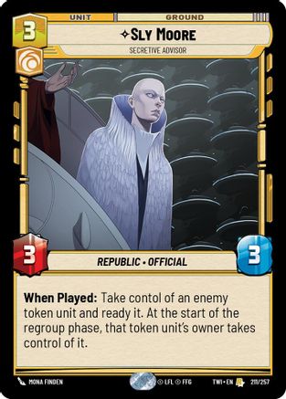 Sly Moore - Secretive Advisor (211/257) - Twilight of the Republic - Premium Star Wars: Unlimited Single from Twilight of the Republic - Just $0.08! Shop now at Game Crave Tournament Store