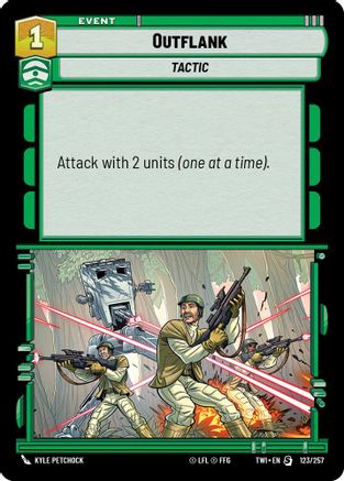 Outflank (123/257) - Twilight of the Republic - Premium Star Wars: Unlimited Single from Twilight of the Republic - Just $0.23! Shop now at Game Crave Tournament Store