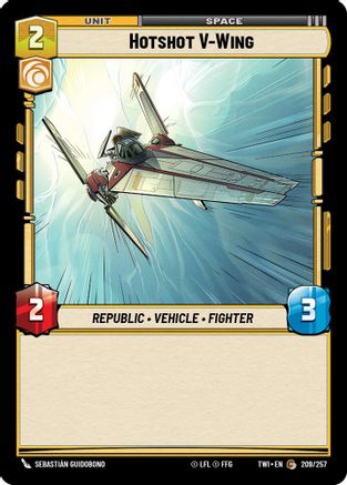 Hotshot V-Wing (209/257) - Twilight of the Republic - Premium Star Wars: Unlimited Single from Twilight of the Republic - Just $0.08! Shop now at Game Crave Tournament Store
