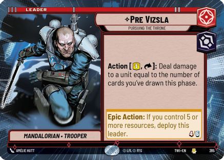 Pre Vizsla - Pursuing the Throne (Hyperspace) (285) - Twilight of the Republic - Premium Star Wars: Unlimited Single from Twilight of the Republic - Just $0.08! Shop now at Game Crave Tournament Store