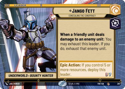 Jango Fett - Concealing the Conspiracy (Hyperspace) (291) - Twilight of the Republic - Premium Star Wars: Unlimited Single from Twilight of the Republic - Just $0.08! Shop now at Game Crave Tournament Store
