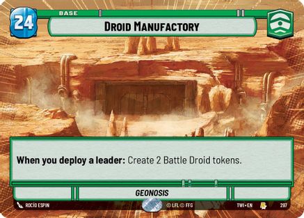 Droid Manufactory (Hyperspace) (297) - Twilight of the Republic Foil - Premium Star Wars: Unlimited Single from Twilight of the Republic - Just $2.68! Shop now at Game Crave Tournament Store