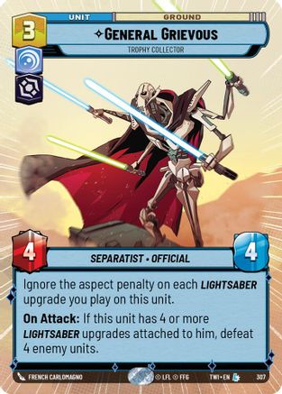 General Grievous - Trophy Collector (Hyperspace) (307) - Twilight of the Republic - Premium Star Wars: Unlimited Single from Twilight of the Republic - Just $4.83! Shop now at Game Crave Tournament Store