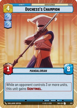 Duchess's Champion (Hyperspace) (327) - Twilight of the Republic - Premium Star Wars: Unlimited Single from Twilight of the Republic - Just $0.08! Shop now at Game Crave Tournament Store